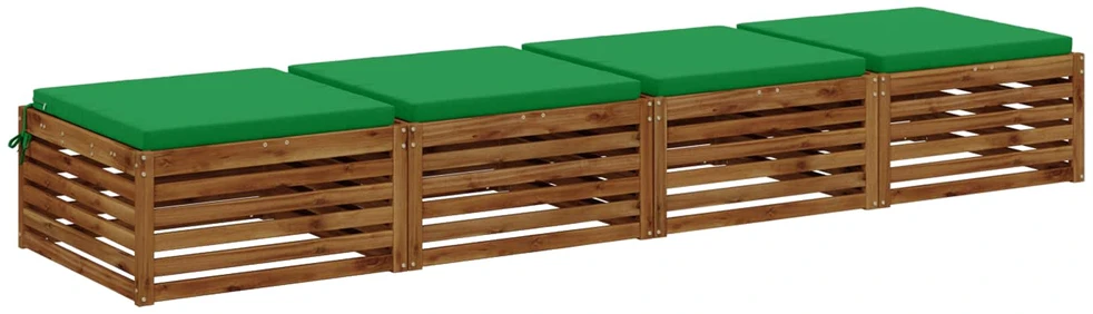 4 dalių sėdynės pagalvėlės SOEST 4 vnt. 100% poliesteris Žalia