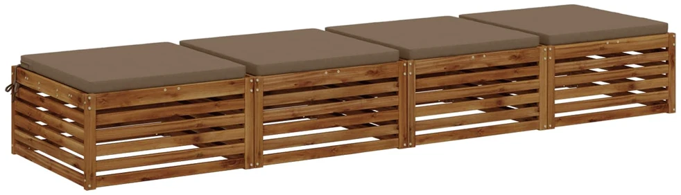 4 dalių sėdynės pagalvėlės SOEST 4 vnt. 100% poliesteris Taupe