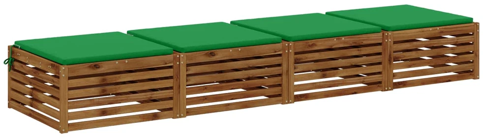 4 dalių sėdynės pagalvėlės SOEST 4 vnt. 100% poliesteris Žalia