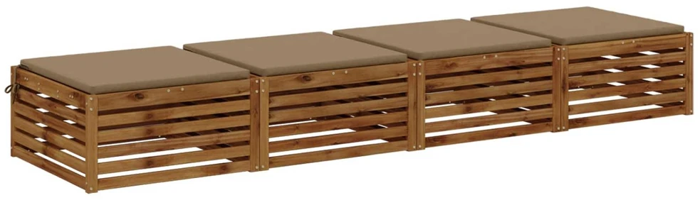4 dalių sėdynės pagalvėlės SOEST 4 vnt. 100% poliesteris Taupe