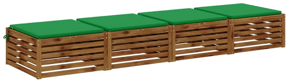 4 dalių sėdynės pagalvėlės SOEST 4 vnt. 100% poliesteris Žalia