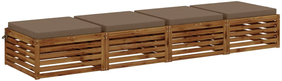 4 dalių sėdynės pagalvėlės SOEST 4 vnt. 100% poliesteris Taupe