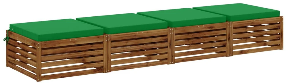 4 dalių sėdynės pagalvėlės SOEST 4 vnt. 100% poliesteris Žalia
