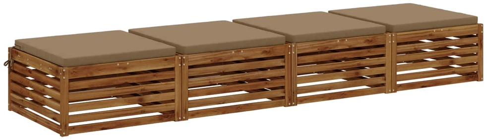 4 dalių sėdynės pagalvėlės SOEST 4 vnt. 100% poliesteris Taupe