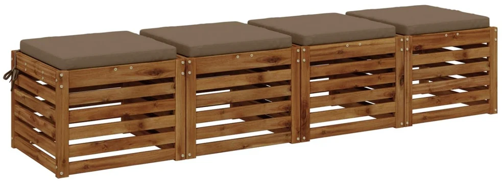 4 dalių sėdynės pagalvėlės SOEST 4 vnt. 100% poliesteris Taupe