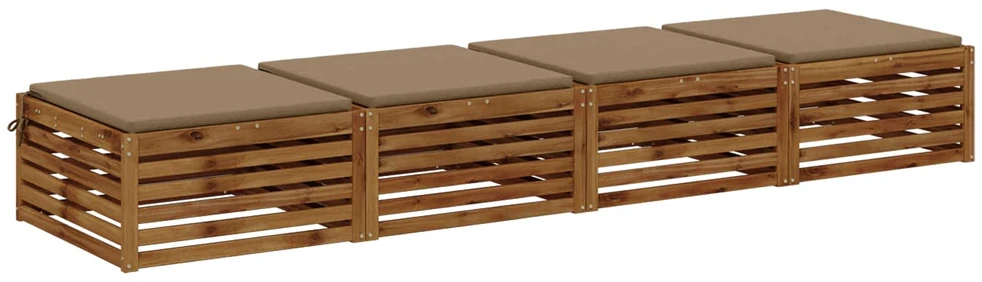 4 dalių sėdynės pagalvėlės SOEST 4 vnt. 100% poliesteris Taupe
