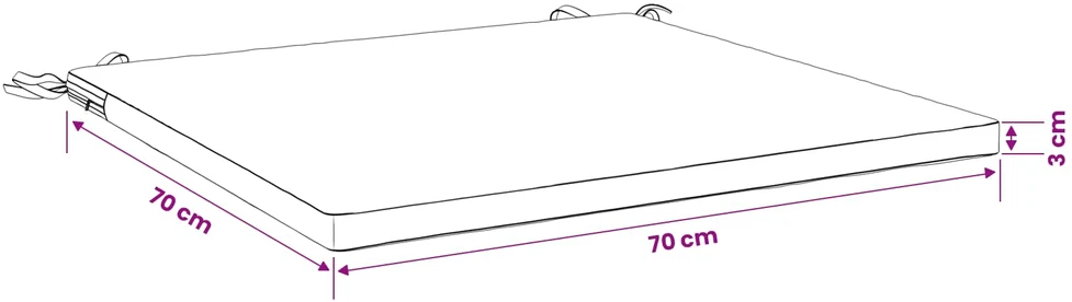 4 dalių sėdynės pagalvėlės SOEST 4 vnt. 100% poliesteris Balta