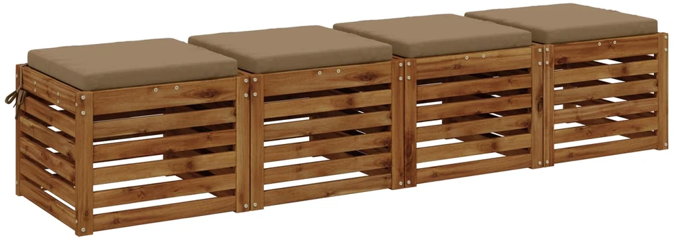 4 dalių sėdynės pagalvėlės SOEST 4 vnt. 100% poliesteris Taupe