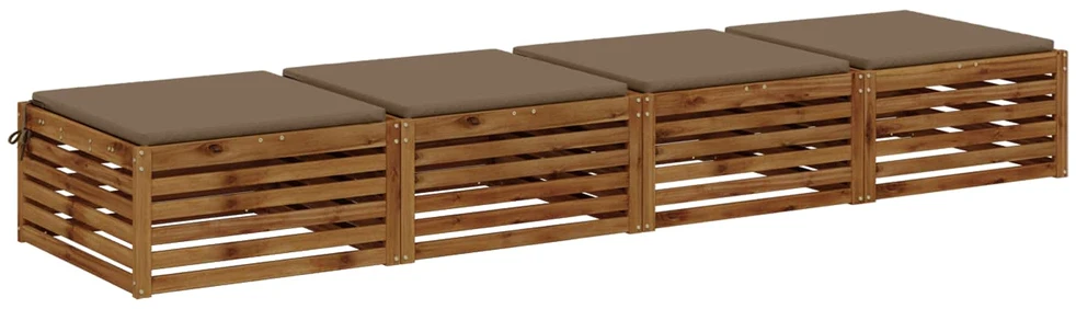 4 dalių sėdynės pagalvėlės SOEST 4 vnt. 100% poliesteris Taupe