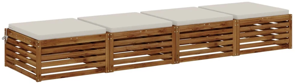 4 dalių sėdynės pagalvėlės SOEST 4 vnt. 100% poliesteris Balta
