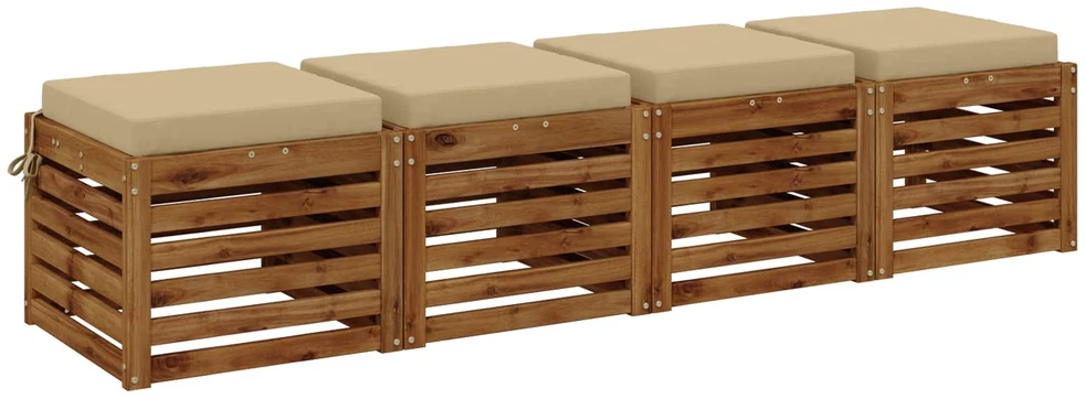 4 dalių sėdynės pagalvėlės SOEST 4 vnt. 100% poliesteris Smėlio