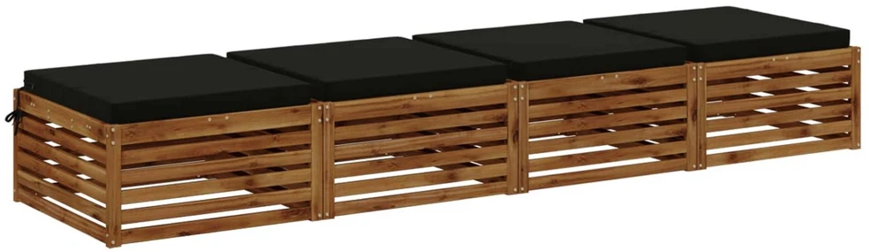 4 dalių sėdynės pagalvėlės SOEST 4 vnt. 100% poliesteris Juoda