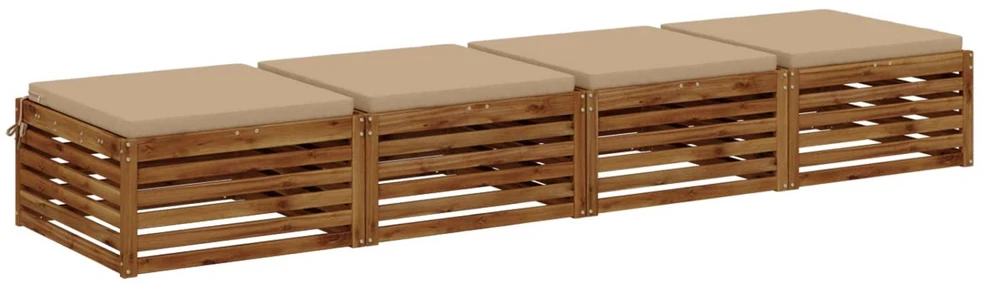 4 dalių sėdynės pagalvėlės SOEST 4 vnt. 100% poliesteris Smėlio