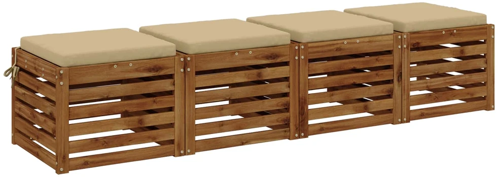 4 dalių sėdynės pagalvėlės SOEST 4 vnt. 100% poliesteris Smėlio