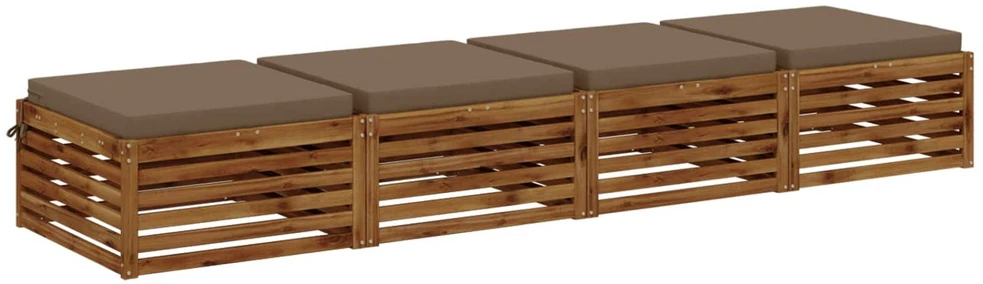 4 dalių sėdynės pagalvėlės SOEST 4 vnt. 100% poliesteris Taupe