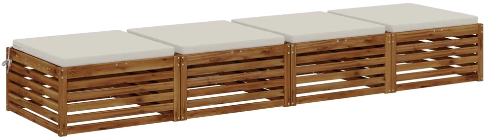 4 dalių sėdynės pagalvėlės SOEST 4 vnt. 100% poliesteris Balta