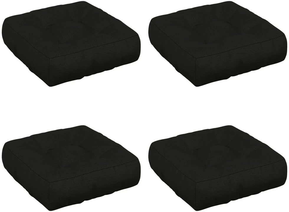 4 dalių sėdynės pagalvėlės VIANEN 4 pcs 100% poliesteris Juoda