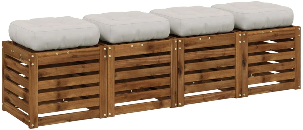 4 dalių sėdynės pagalvėlės VIANEN 4 pcs 100% poliesteris Balta