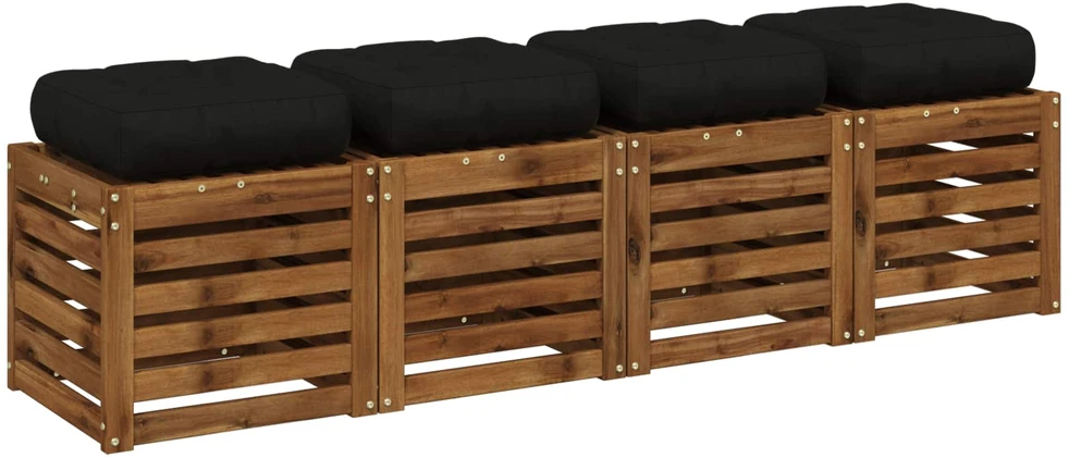 4 dalių sėdynės pagalvėlės VIANEN 4 pcs 100% poliesteris Juoda