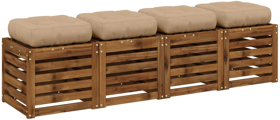4 dalių sėdynės pagalvėlės VIANEN 4 pcs 100% poliesteris Smėlio