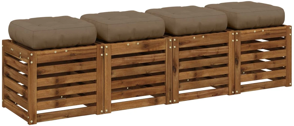 4 dalių sėdynės pagalvėlės VIANEN 4 vnt. 100% poliesteris Taupe