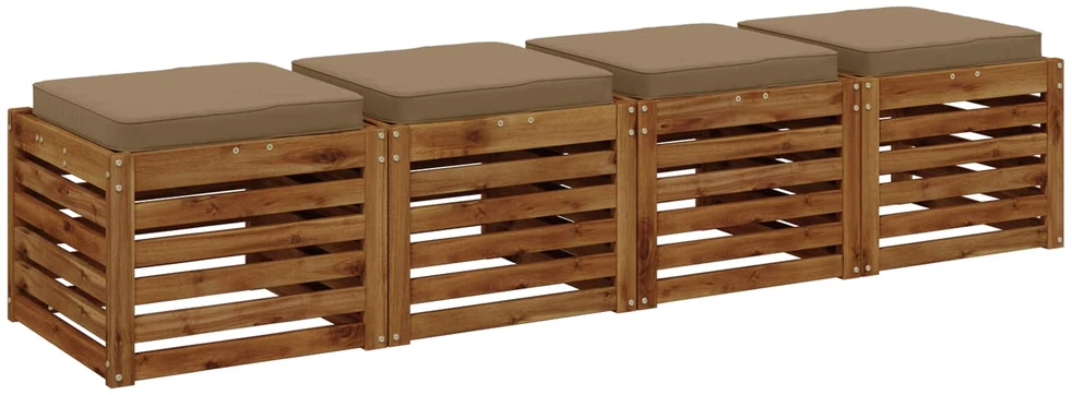4 dalių sėdynės pagalvėlės VUGHT 4 vnt. 100% poliesteris Taupe