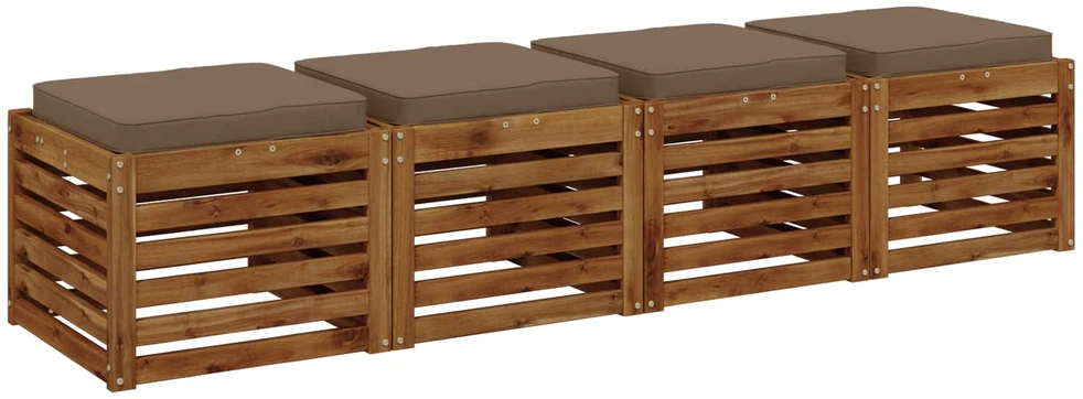 4 dalių sėdynės pagalvėlės VUGHT 4 vnt. 100% poliesteris Taupe