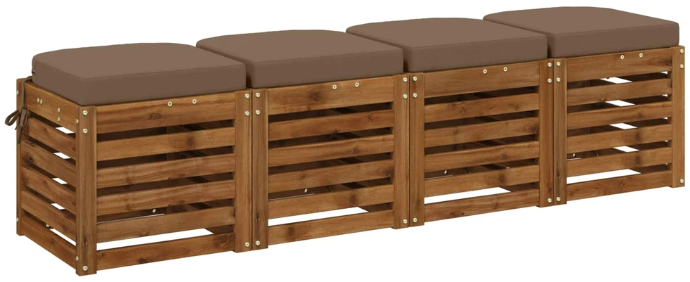 4 dalių sėdynių pagalvėlės SOEST 4 pcs 100% poliesteris Taupe