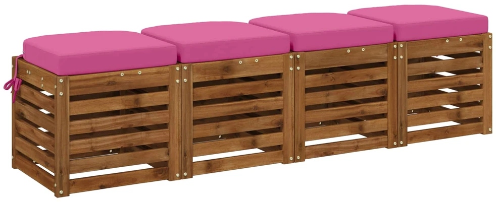4 dalių sėdynių pagalvėlės SOEST 4 pcs 100% poliesteris Rožinė