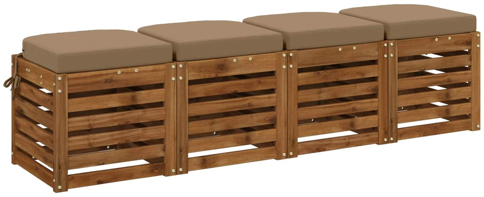 4 dalių sėdynių pagalvėlės SOEST 4 pcs 100% poliesteris Taupe