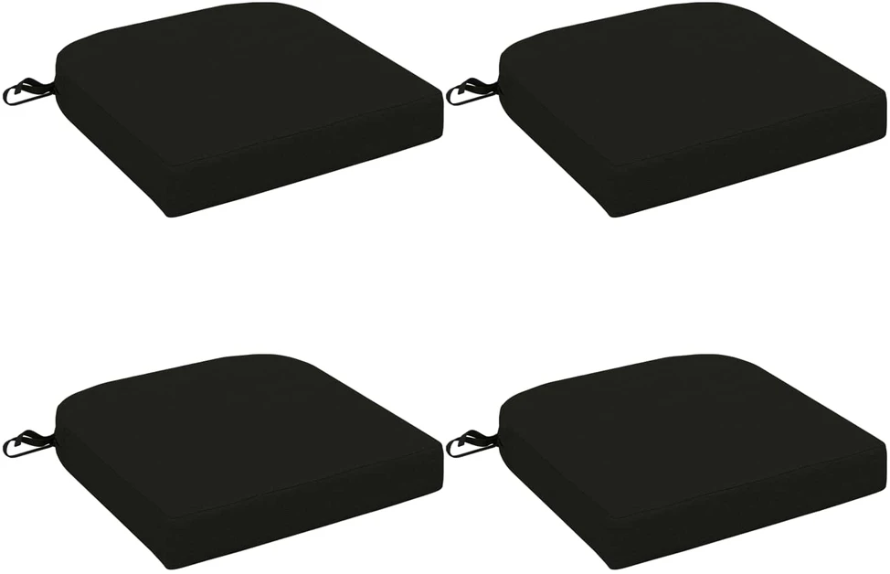 4 dalių sėdynių pagalvėlės SOEST 4 pcs 100% poliesteris Juoda