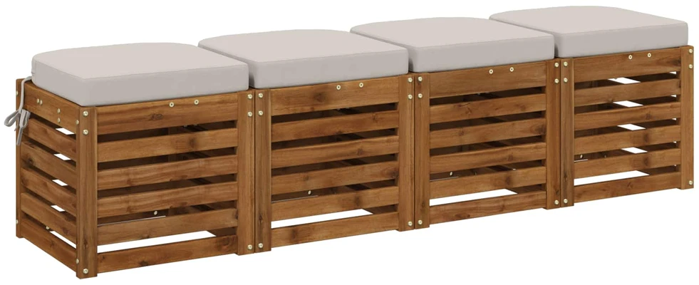 4 dalių sėdynių pagalvėlės SOEST 4 pcs 100% poliesteris Balta