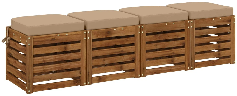 4 dalių sėdynių pagalvėlės SOEST 4 pcs 100% poliesteris Smėlio