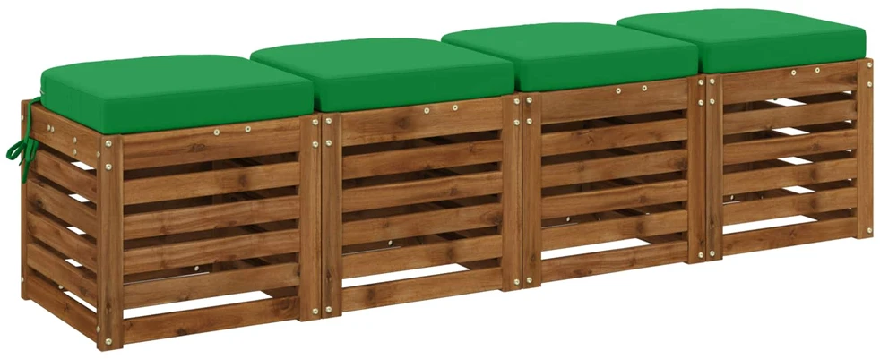 4 dalių sėdynių pagalvėlės SOEST 4 pcs 100% poliesteris Žalia
