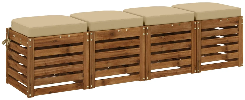 4 dalių sėdynių pagalvėlės SOEST 4 pcs 100% poliesteris Smėlio