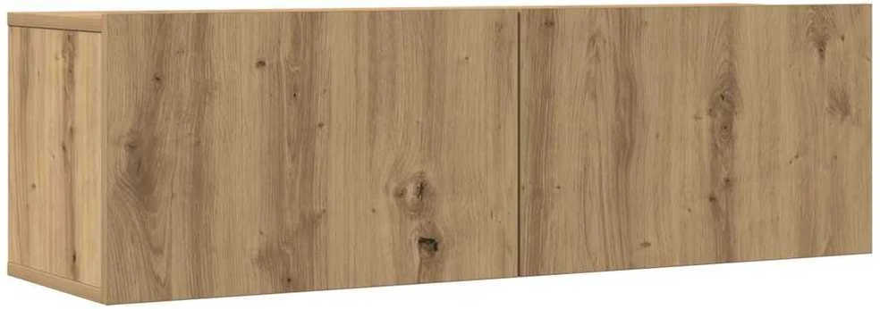TV staliukas 4 dalių sieninis televizoriaus spintelės komplektas Artisan Oak