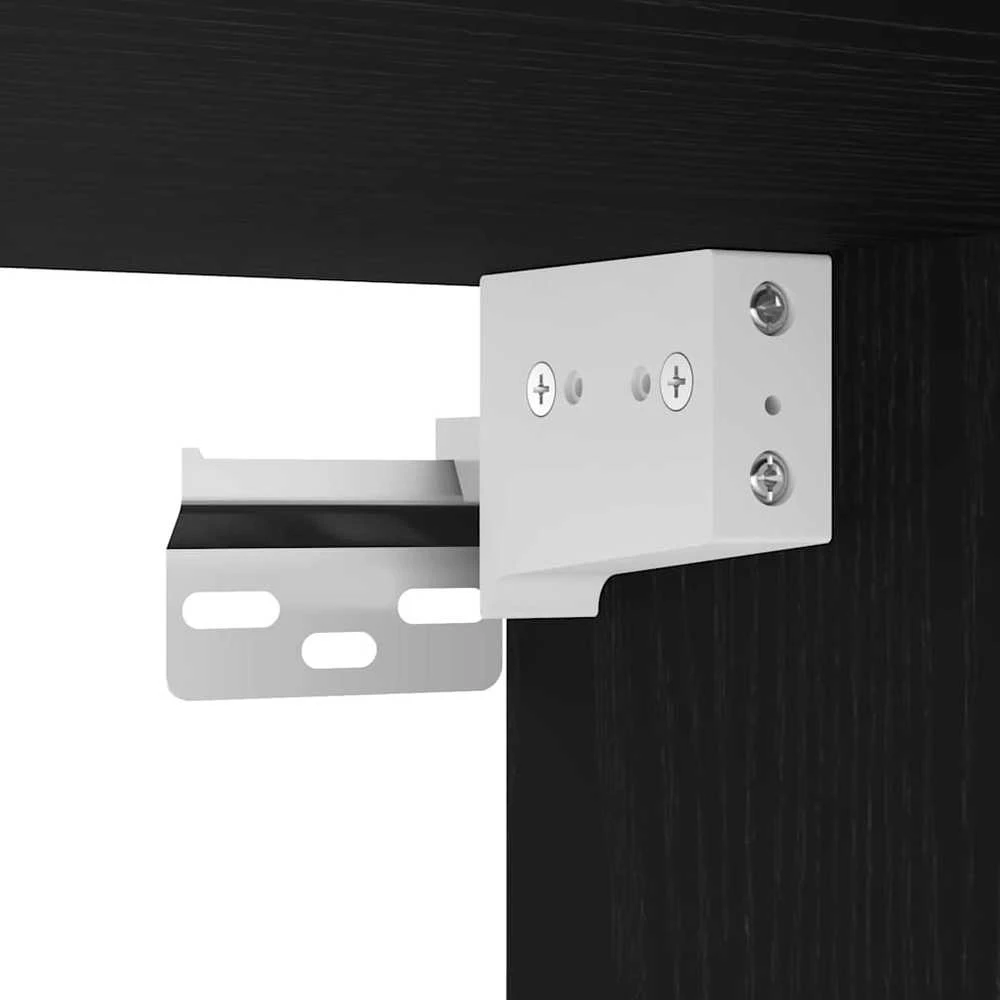 Vonios baldų rinkinys 4 vnt. Juodas ąžuolas Apdirbta mediena