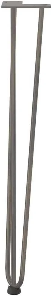 4 konsolinių stalų kojelės, 72 cm, natūralus plienas, masyvas