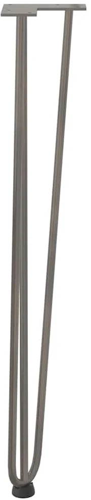 4 konsolinių stalų kojelės, 72 cm, natūralus plienas, masyvas