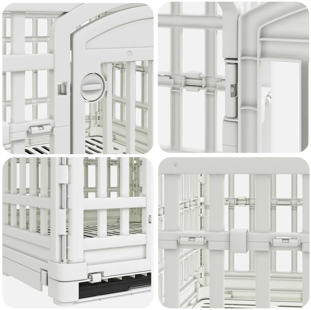 4 panelių šunų žaidimų buferis 122 x 106,5 x 82 cm Plastmasė