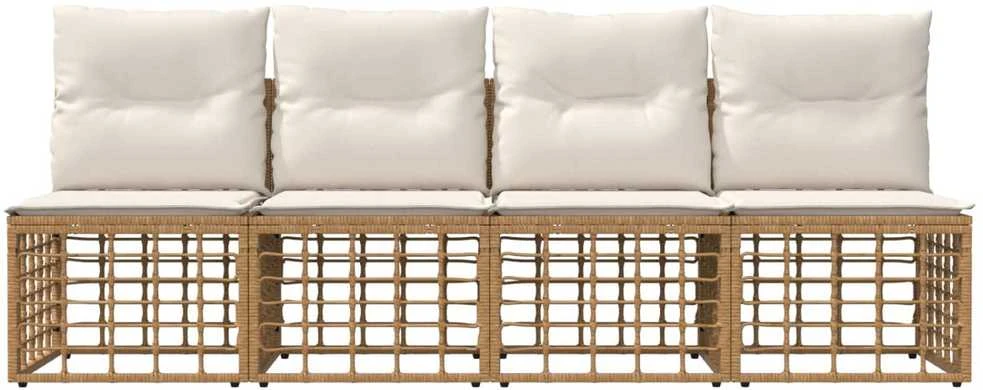 4 sėdimų vietų sodo sofa be rankų 4 vnt. 4-Vietų skaičius