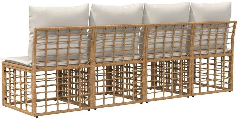 4 sėdimų vietų sodo sofa be rankų 4 vnt. 4-Vietų skaičius