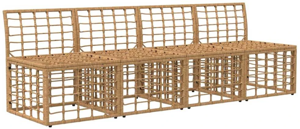 4 sėdimų vietų sodo sofa be rankų 4 vnt. 4-Vietų skaičius
