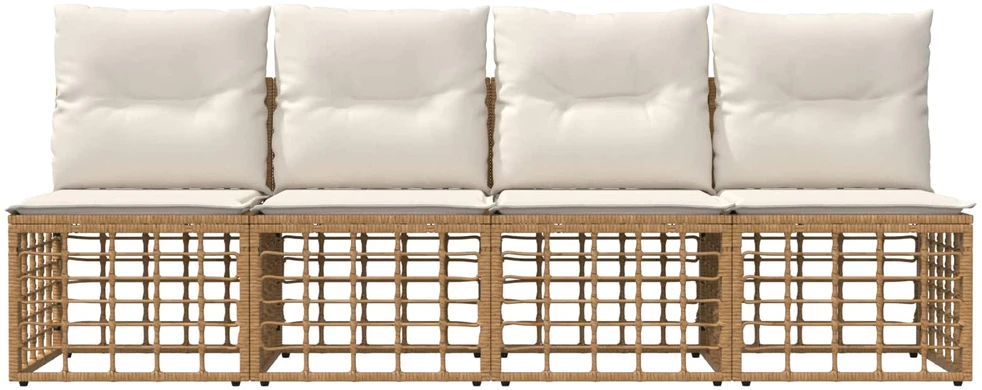 4 sėdimų vietų sodo sofa be rankų 4 vnt. 4-Vietų skaičius