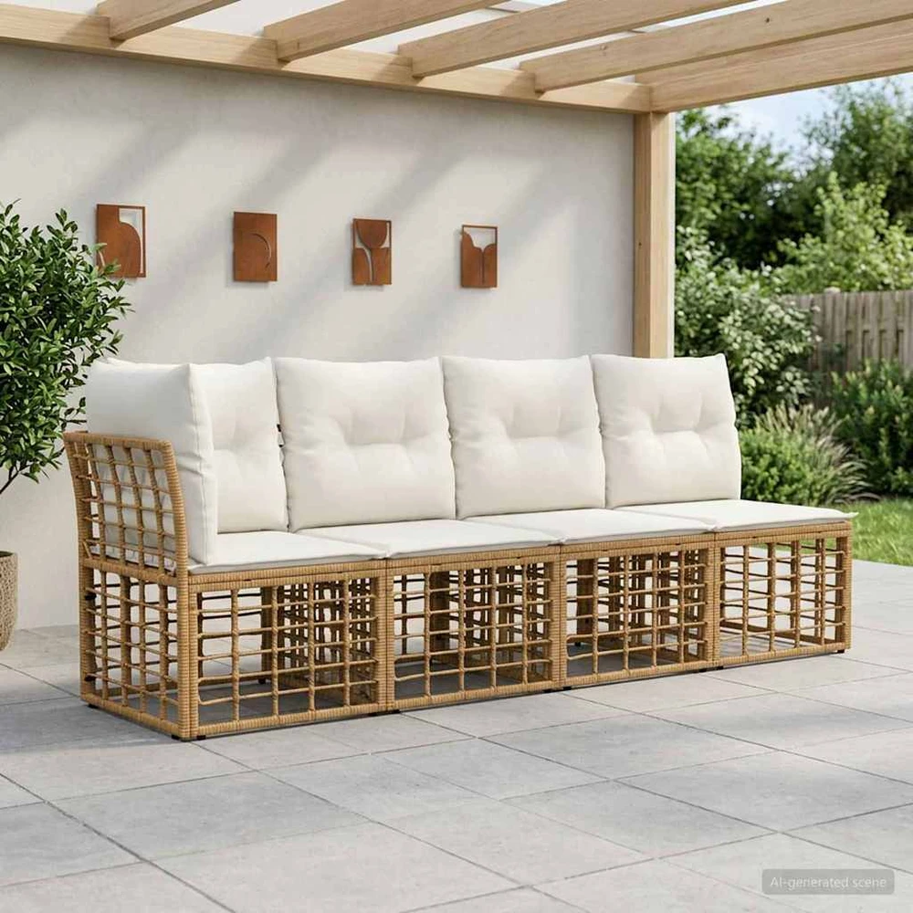 4 sėdimų vietų sodo sofa su kaire ranka 4 vnt. 4-Vietų skaičius