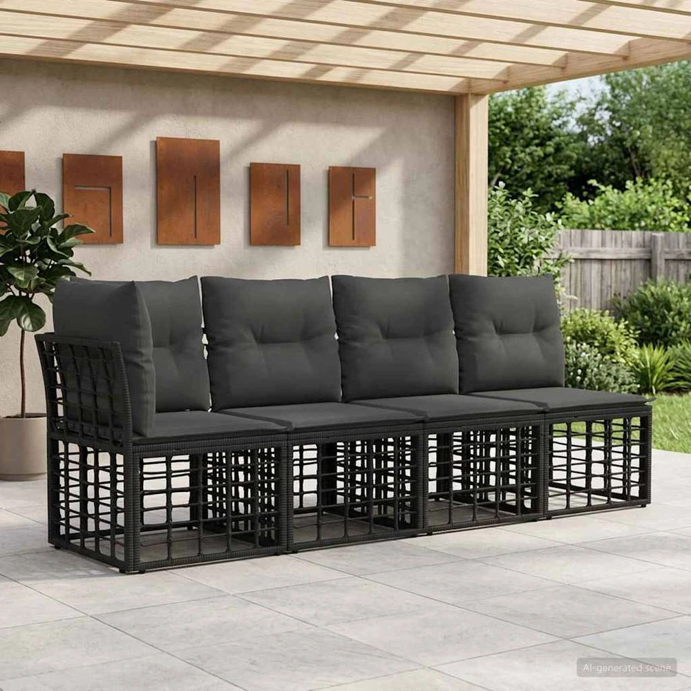 4 sėdimų vietų sodo sofa su kaire ranka 4 vnt. 4-Vietų skaičius