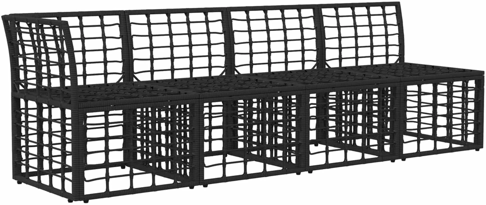 4 sėdimų vietų sodo sofa su kaire ranka 4 vnt. 4-Vietų skaičius