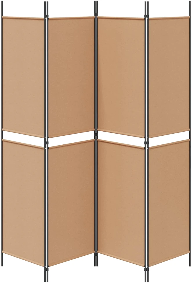 4-skydelis kambario skirstytuvas Smėlio 200 x 200 cm Audinys