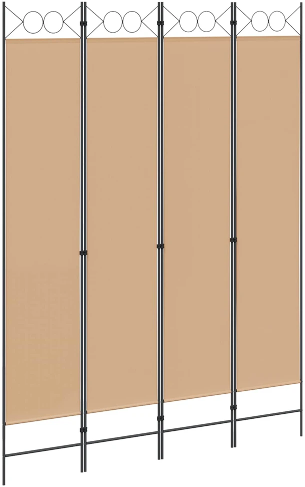 4-skydelis kambario skirstytuvas Smėlio 160 x 220 cm Audinys