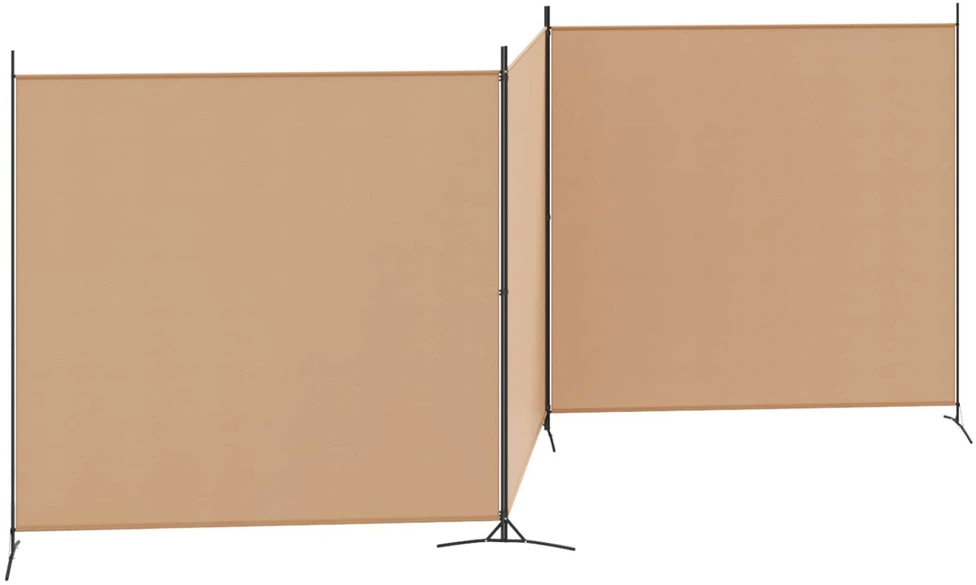 4-skydelis kambario skirstytuvas Smėlio 525 x 180 cm Audinys